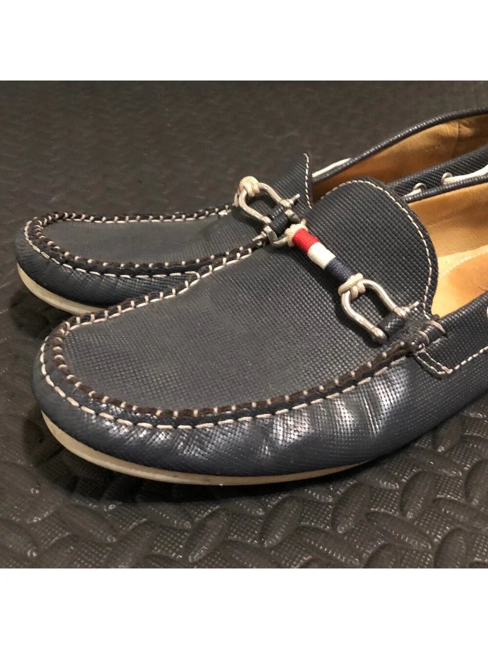 Riomar Men's Navy The Waterman  Boat Shoes Size 10.5 / 43.5